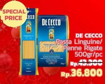 Promo Harga DE CECCO Pasta Linguine/Penne Rigate  - LotteMart