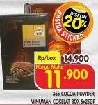 Promo Harga 365 Cocoa Powder/Minuman Cokelat 25gr  - Superindo