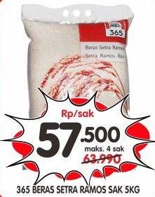 Promo Harga 365 Beras 5 kg - Superindo