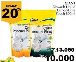 Promo Harga GIANT Pencuci Piring Lemon, Lime 800 ml - Giant