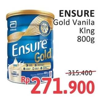 Promo Harga Ensure Gold Wheat Gandum Vanilla 850 gr - Alfamidi