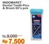 Promo Harga INDOMARET Dental Tooth pics & Brush 60 pcs - Indomaret