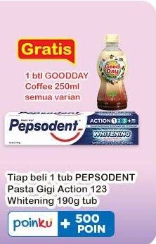 Promo Harga Pepsodent Pasta Gigi Action 123 Whitening 190 gr - Indomaret