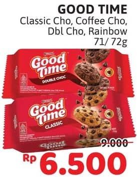 Promo Harga Good Time Cookies Chocochips Classic, Coffee, Double Choc, Rainbow Chocochip 72 gr - Alfamidi