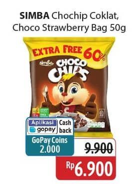 Promo Harga Simba Cereal Choco Chips Coklat, Strawberry 55 gr - Alfamidi