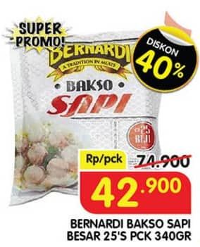 Promo Harga Bernardi Bakso Sapi Besar 25 pcs - Superindo