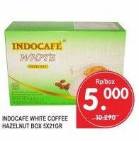 Promo Harga Indocafe White Coffee Hazelnut 5 pcs - Superindo