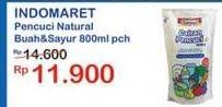 Promo Harga INDOMARET Cairan Pencuci Natural 800 ml - Indomaret