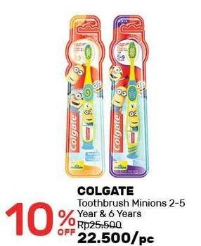 Promo Harga COLGATE Toothbrush Minion Smile 2-5 Yo  - Guardian