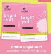 Promo Harga EMINA Bright Stuff Essence Sheet Mask 23 gr - Indomaret