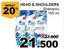 Promo Harga HEAD & SHOULDERS Shampoo 160 ml - Giant