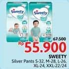 Promo Harga Sweety Silver Pants S32, XL24, XXL22, XXL24, L26, M28 22 pcs - Alfamidi