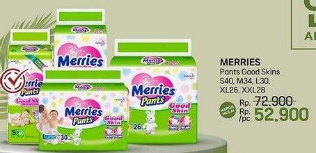 Promo Harga Merries Pants Good Skin L30, M34, S40, XXL28, XL26 26 pcs - LotteMart