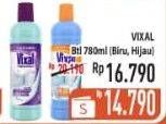 Promo Harga VIXAL Pembersih Porselen Green Kuat Harum, Blue Extra Kuat 780 ml - Hypermart