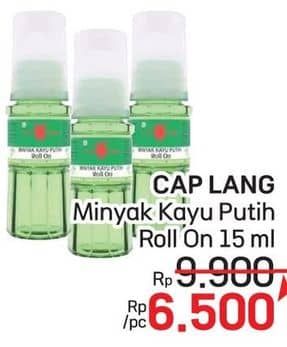 Promo Harga Cap Lang Minyak Kayu Putih Roll On 15 ml - LotteMart