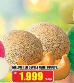 Promo Harga Melon Red Sweet Cantalope per 100 gr - Hari Hari