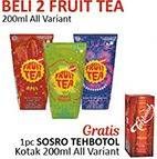 Promo Harga Sosro Fruit Tea All Variants per 2 pcs 200 ml - Alfamidi