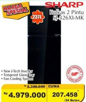 Promo Harga SHARP SJ-326XI-MK | Kulkas 2 Pintu  - Giant