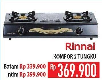 Promo Harga RINNAI Kompor Gas 2 Tungku  - Hypermart