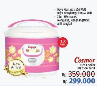 Promo Harga COSMOS CRJ 3306 Rice Cooker  - LotteMart