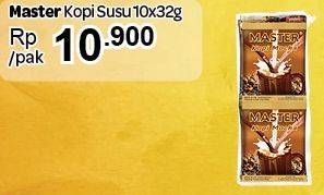 Promo Harga Master Kopi Susu per 10 sachet 32 gr - Carrefour
