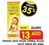 Promo Harga TRESNO JOYO Minyak Telon Herbal Plus 60 ml - Superindo