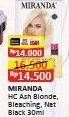 Promo Harga Miranda Hair Color MC1 Natural Black, MC16 Ash Blonde, MC6 Bleaching 30 ml - Alfamart