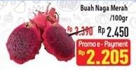Promo Harga Buah Naga Merah per 100 gr - Hypermart