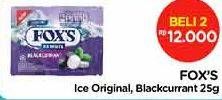 Promo Harga FOXS Ice Mints Blackcurrant, Original 25 gr - Alfamidi
