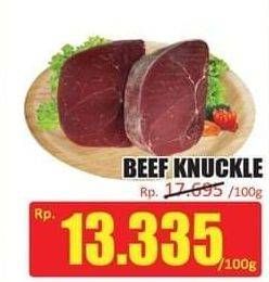 Promo Harga Beef Knuckle (Daging Inside) per 100 gr - Hari Hari