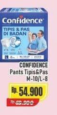 Promo Harga Confidence Adult Pants Tipis & Pas Di Badan M10, L8 8 pcs - Alfamart