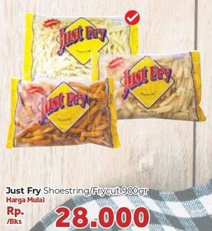 Promo Harga JUST FRY French Fries Straight Cut, Frycut 900 gr - Carrefour