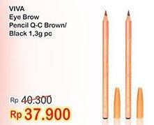Promo Harga VIVA Eyebrow Pencil Black, Brown 1 gr - Indomaret
