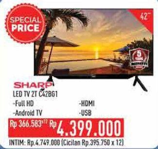 Promo Harga SHARP 2T-C42BG1i | Full HD Android TV 42"  - Hypermart