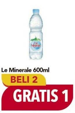 Promo Harga LE MINERALE Air Mineral 600 ml - Carrefour