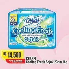 Promo Harga Charm Cooling Fresh Sejuk Wing 23cm 14 pcs - Alfamart