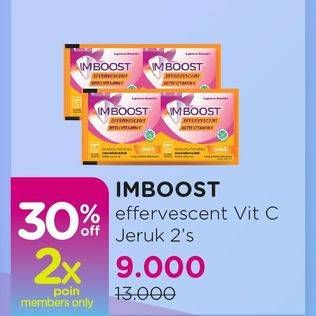 Promo Harga IMBOOST Effervescent with Vitamin C Orange 2 pcs - Watsons