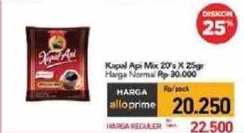 Promo Harga Kapal Api Kopi Bubuk Special Mix per 20 sachet 25 gr - Carrefour