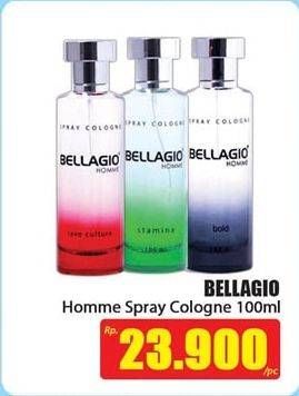 Promo Harga BELLAGIO Spray Cologne (Body Mist) 100 ml - Hari Hari
