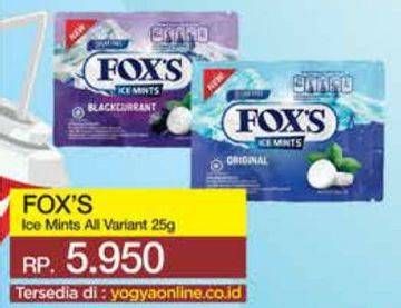 Promo Harga FOXS Ice Mints All Variants 25 gr - Yogya