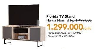 Promo Harga Florida TV Stand 120x42x58cm  - Carrefour