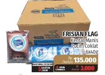 Promo Harga FRISIAN FLAG Susu Kental Manis Putih, Cokelat 40 gr - Lotte Grosir