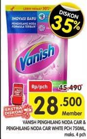 Promo Harga Vanish Penghilang Noda Cair Pink, Putih 750 ml - Superindo