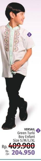 Promo Harga VERSAIL Boy Enfant Green Turkey Size L, Size M, Size S, Size XL  - LotteMart