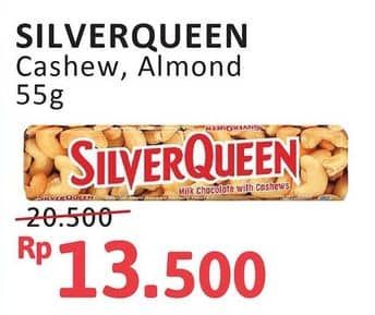 Promo Harga Silver Queen Chocolate Cashew, Almonds 55 gr - Alfamidi