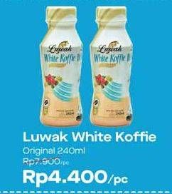 Promo Harga Luwak White Koffie Ready To Drink Original 240 ml - Alfamart