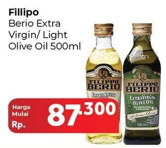 Promo Harga FILIPPO BERIO Olive Oil Extra Light, Extra Virgin 500 ml - Carrefour