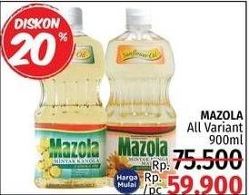 Promo Harga MAZOLA Oil All Variants 900 ml - LotteMart