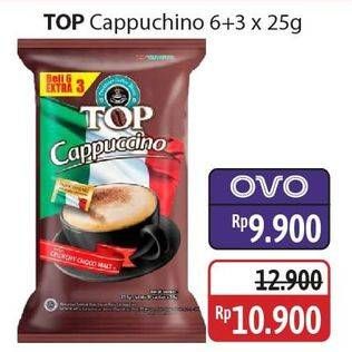 Promo Harga Top Coffee Cappuccino per 9 sachet 25 gr - Alfamidi