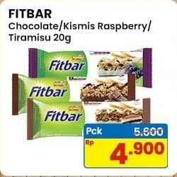 Promo Harga Fitbar Makanan Ringan Sehat Chocolate, Tiramisu Delight, Fruits 22 gr - Indomaret